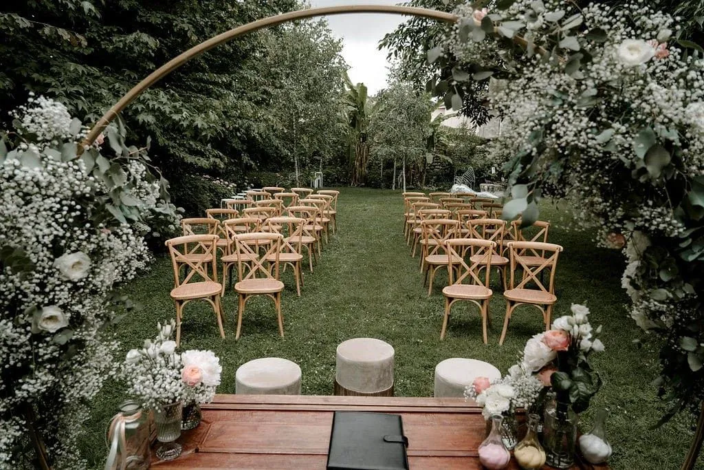 Dettaglio di un allestimento di matrimonio