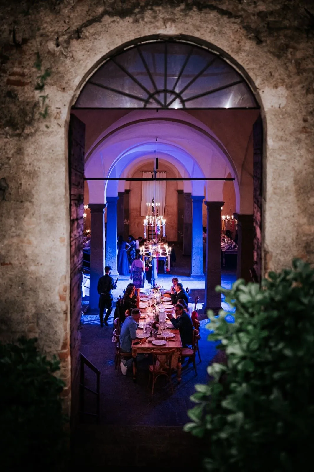 Sala delle Colonne allestita per un ricevimento